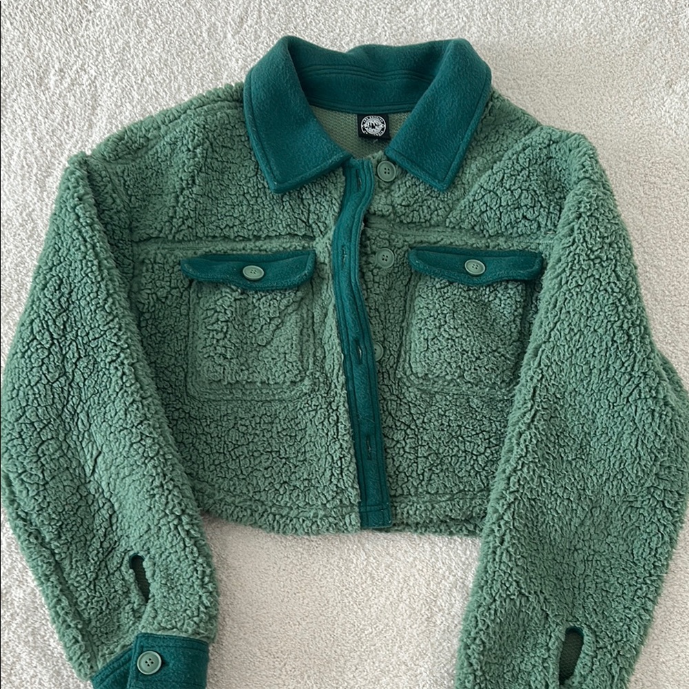 Pacsun Green Fleece Jacket sz S